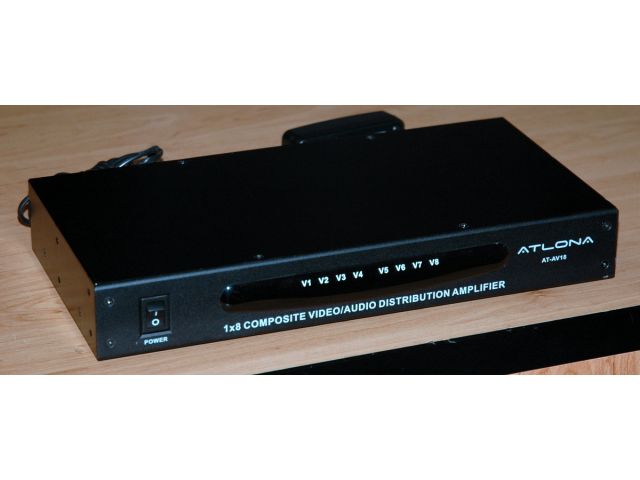 Atlona AT-AV18, 1x8 composite video/audio distribution amplifier