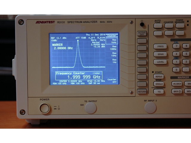 Advantest R3131, spectrum analyzer, 9kHz - 3GHz
