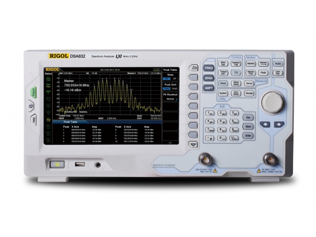 Rigol DSA832/TG spektrální analyzátor 9kHz - 3,2GHz s tracking generátorem obrázek