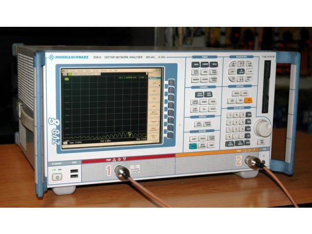 Rohde and Schwarz ZVB8 Vector Network Analyzer, 300 kHz to 8 GHz