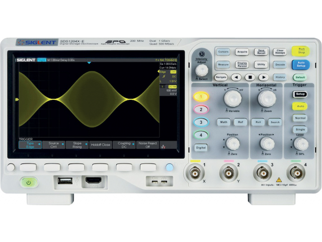  Siglent SDS1104X-E, digital oscilloscope, 4x 100MHz